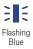 LineLink indicator showing a flashing blue light