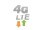 A 4G LTE icon with an orange up arrow and a grey down arrows under it