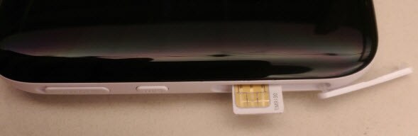 Inserting the SIM into the T-Mobile 4G Hotspot Z64.