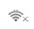 An indicator with the Wi-Fi signal symbol and an X to the right of it
